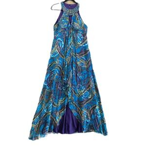 VTG Cache Sz Dress 14 90s Y2k Babydoll Fairy Wedding Formal Prom Gown Beaded